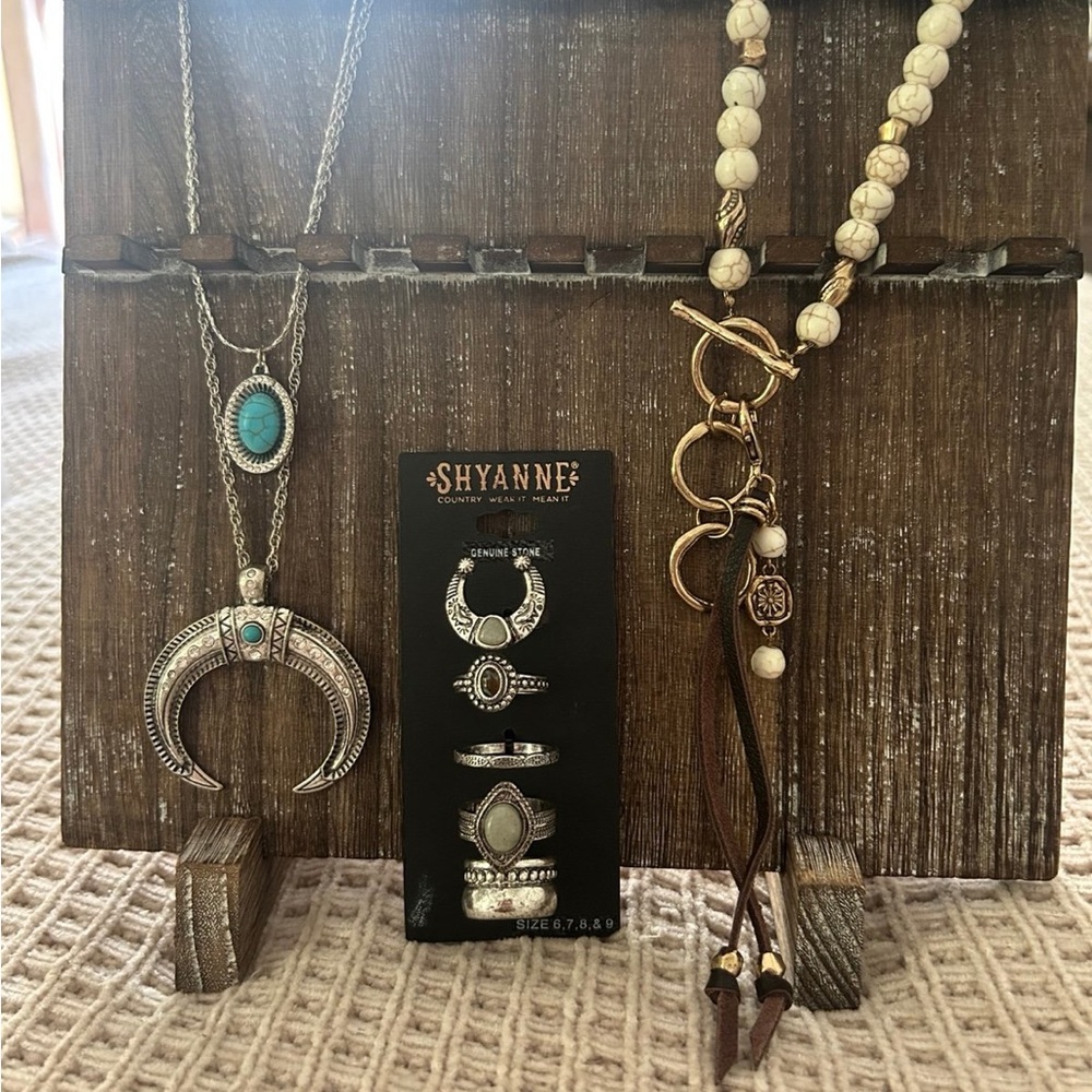 Shyanne Silver and Turquoise Necklace Set